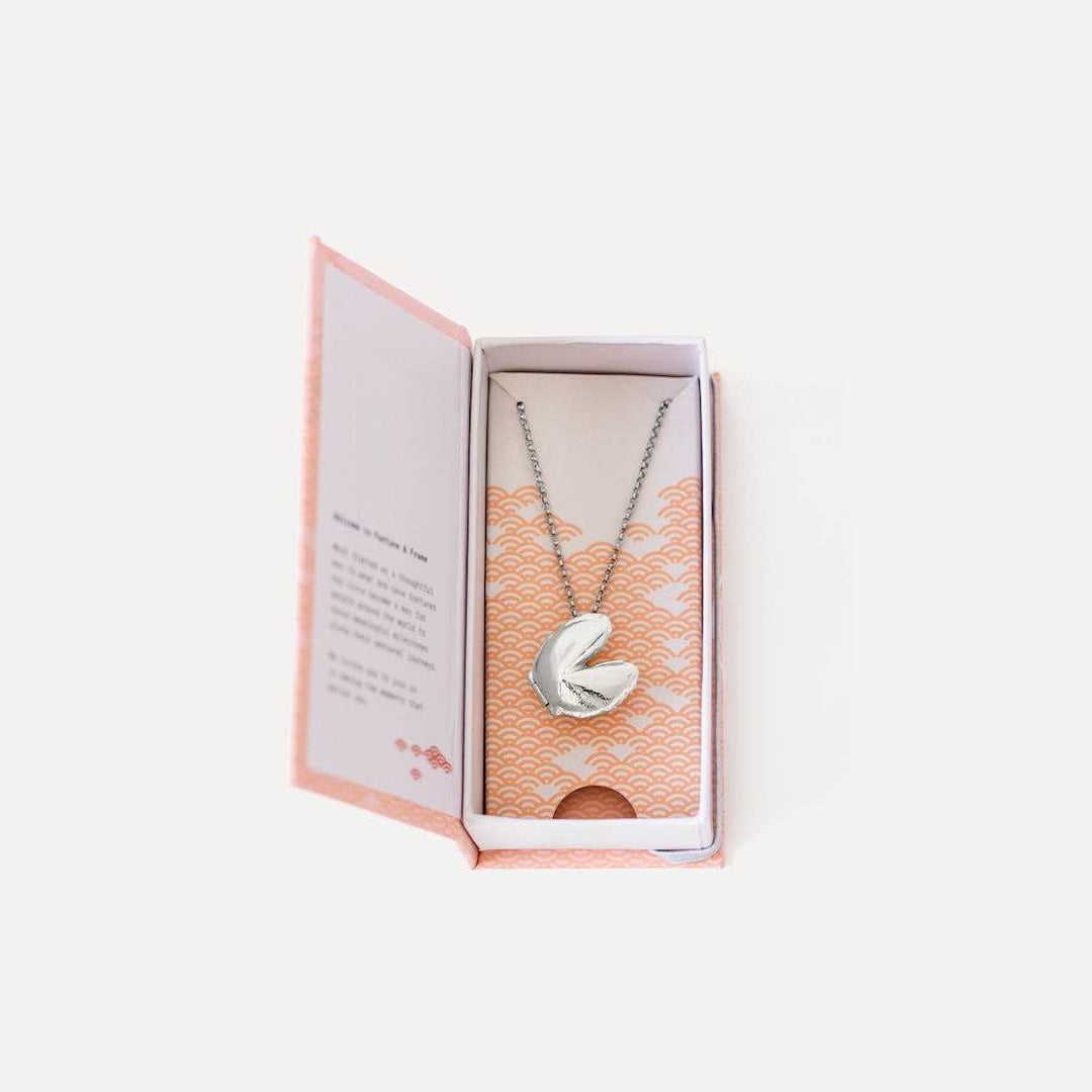 Fortune Cookie Locket in Silver - The Kindness Cause