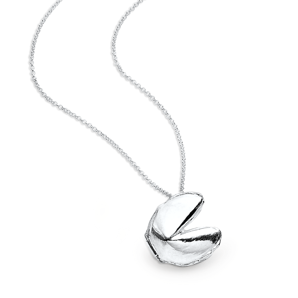 Fortune Cookie Locket in Silver - The Kindness Cause