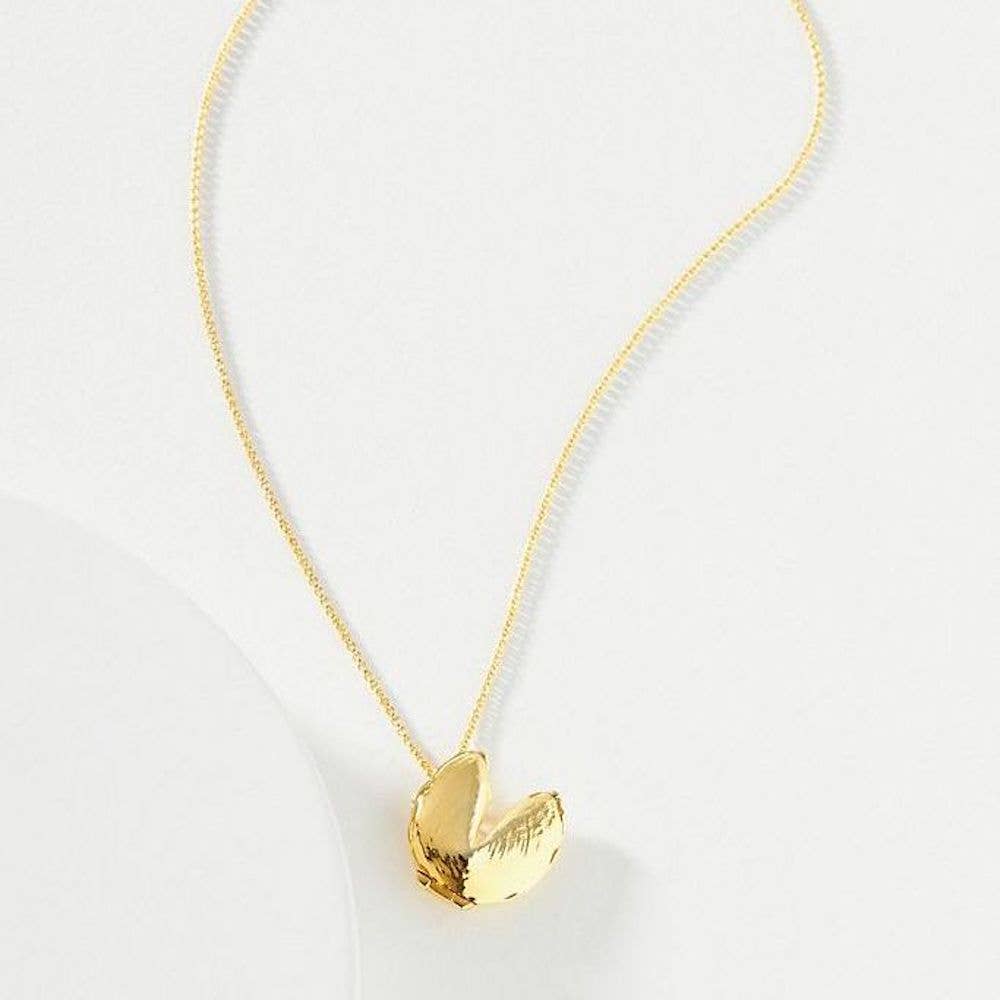 Fortune Cookie Signature Locket in Gold - The Kindness Cause