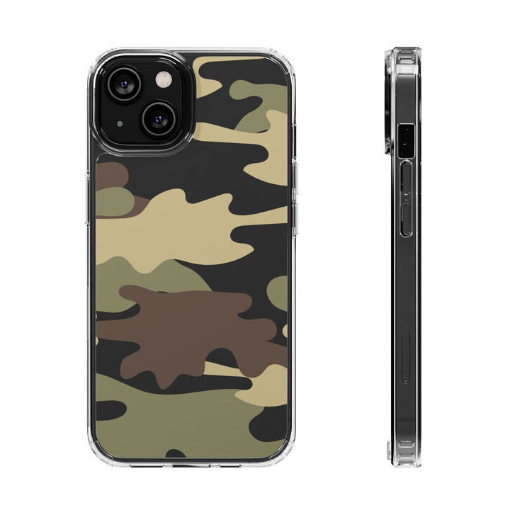 Green &amp; Brown Camo Clear Impact-Resistant Phone Cases - The Kindness Cause