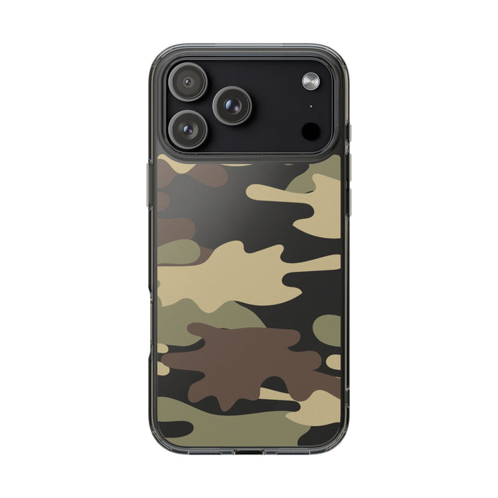 Green &amp; Brown Camo Clear Impact-Resistant Phone Cases - The Kindness Cause