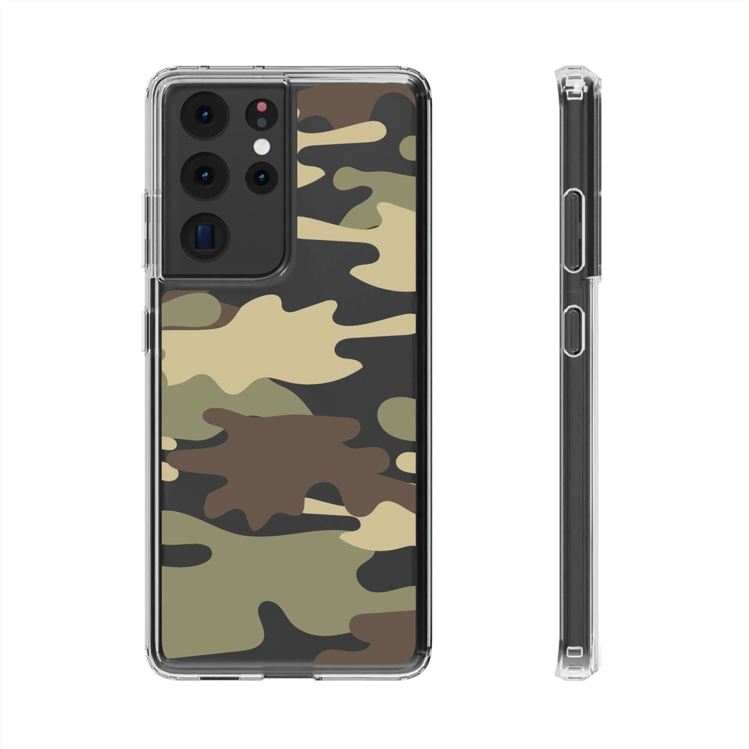 Green &amp; Brown Camo Clear Impact-Resistant Phone Cases - The Kindness Cause