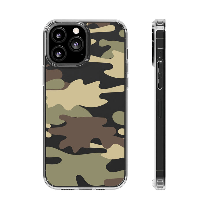 Green &amp; Brown Camo Clear Impact-Resistant Phone Cases - The Kindness Cause