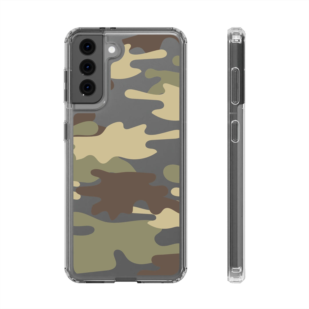 Green &amp; Brown Camo Clear Impact-Resistant Phone Cases - The Kindness Cause