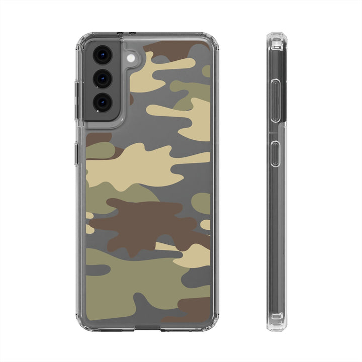 Green &amp; Brown Camo Clear Impact-Resistant Phone Cases - The Kindness Cause