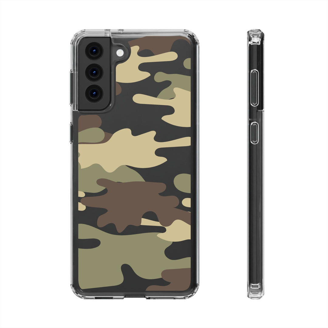 Green &amp; Brown Camo Clear Impact-Resistant Phone Cases - The Kindness Cause