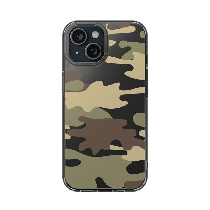 Green &amp; Brown Camo Clear Impact-Resistant Phone Cases - The Kindness Cause