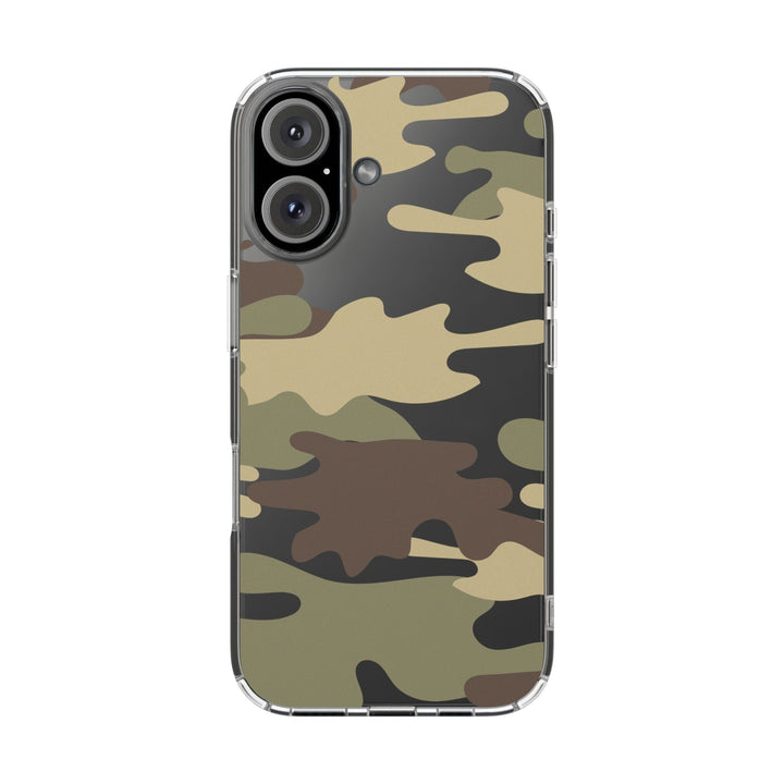 Green &amp; Brown Camo Clear Impact-Resistant Phone Cases - The Kindness Cause