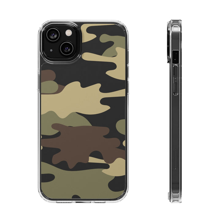 Green &amp; Brown Camo Clear Impact-Resistant Phone Cases - The Kindness Cause