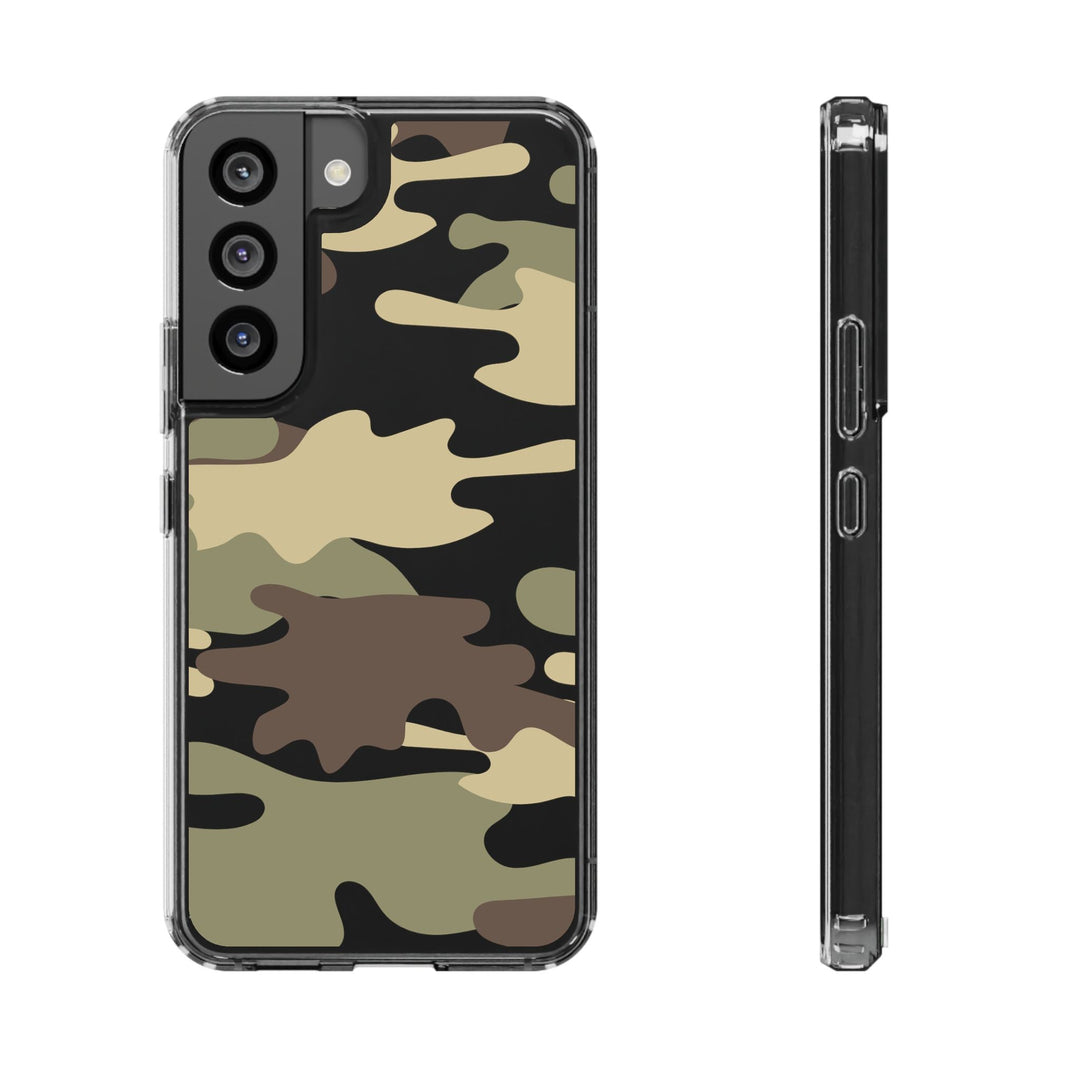 Green &amp; Brown Camo Clear Impact-Resistant Phone Cases - The Kindness Cause