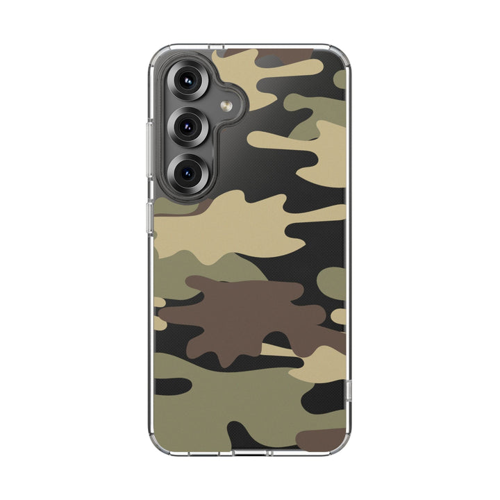 Green &amp; Brown Camo Clear Impact-Resistant Phone Cases - The Kindness Cause