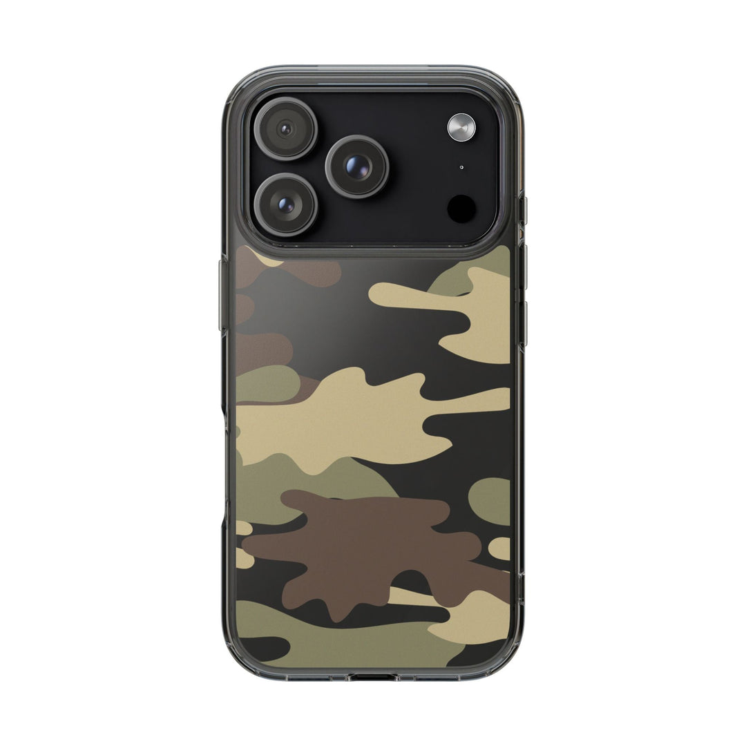 Green &amp; Brown Camo Clear Impact-Resistant Phone Cases - The Kindness Cause