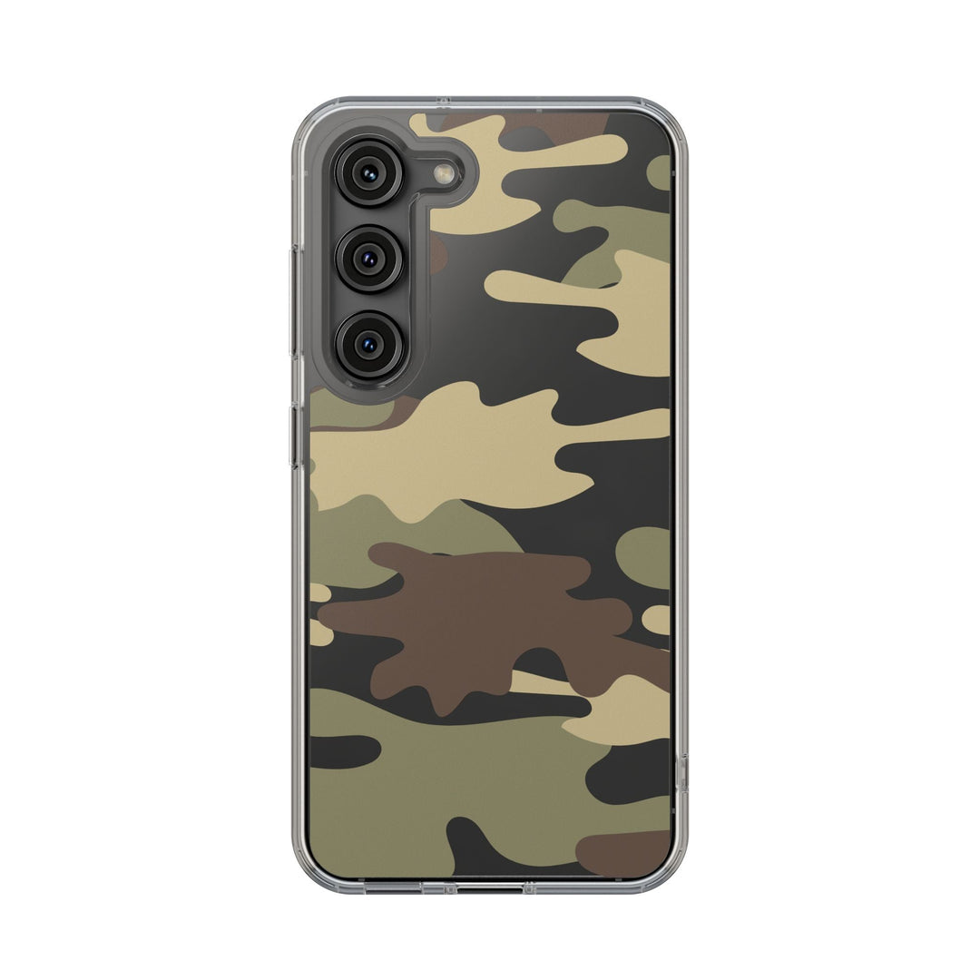 Green &amp; Brown Camo Clear Impact-Resistant Phone Cases - The Kindness Cause