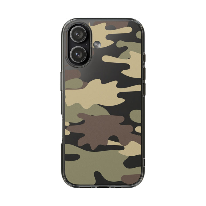 Green &amp; Brown Camo Clear Impact-Resistant Phone Cases - The Kindness Cause