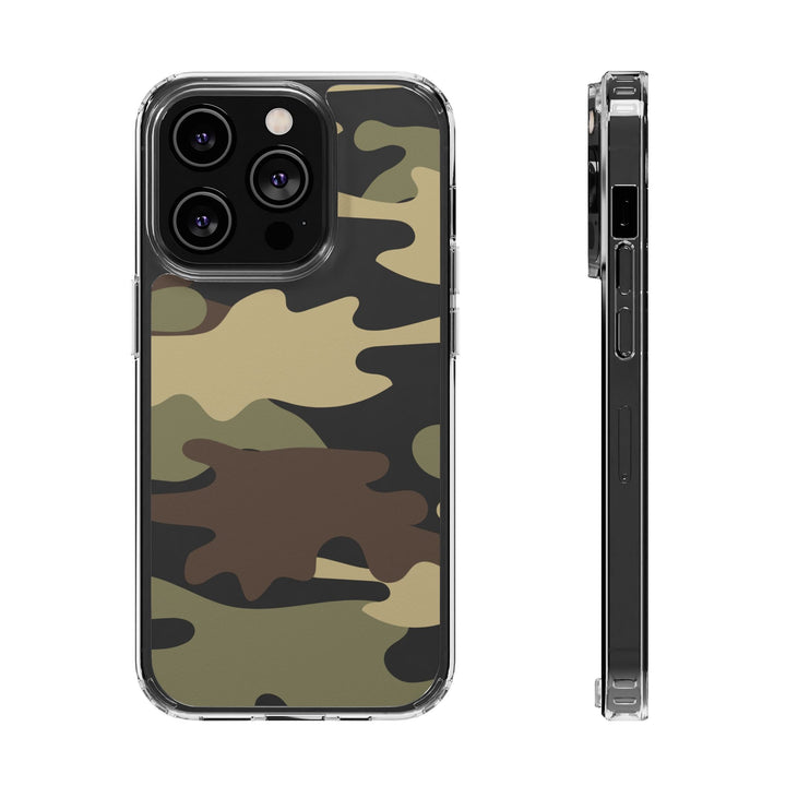 Green &amp; Brown Camo Clear Impact-Resistant Phone Cases - The Kindness Cause