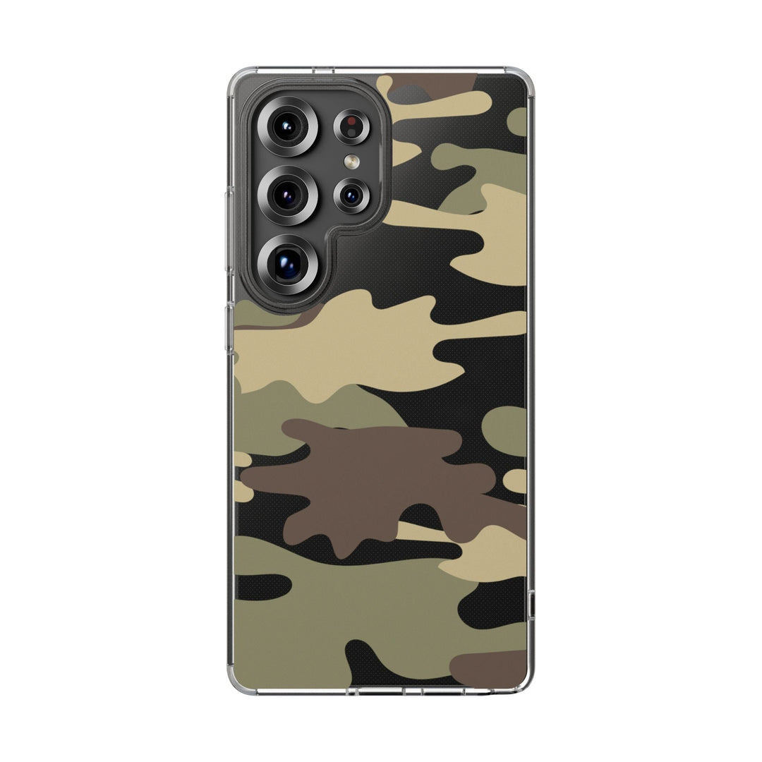 Green &amp; Brown Camo Clear Impact-Resistant Phone Cases - The Kindness Cause
