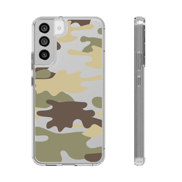 Green &amp; Brown Camo Clear Impact-Resistant Phone Cases - The Kindness Cause