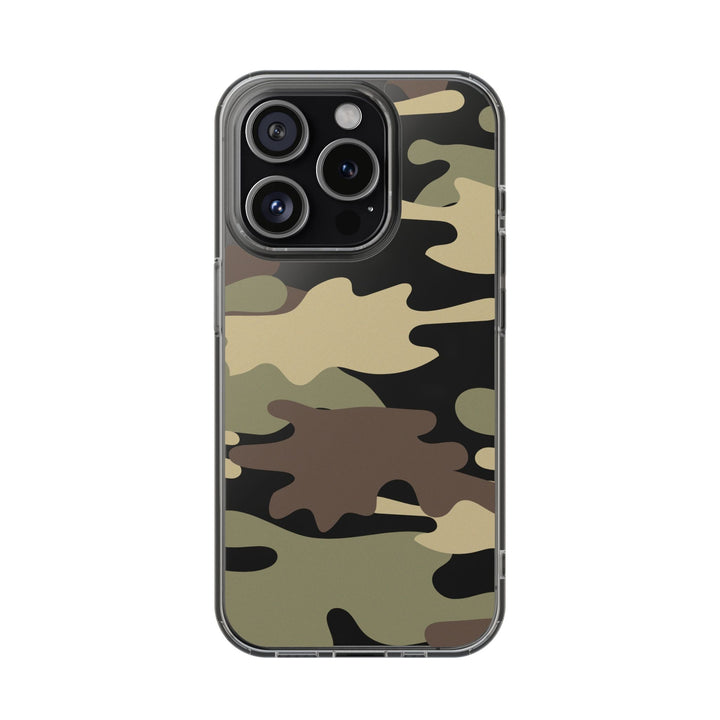 Green &amp; Brown Camo Clear Impact-Resistant Phone Cases - The Kindness Cause