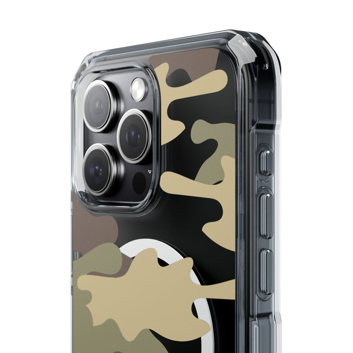 Green &amp; Brown Camo Magnetic Clear Impact Phone Cases - The Kindness Cause