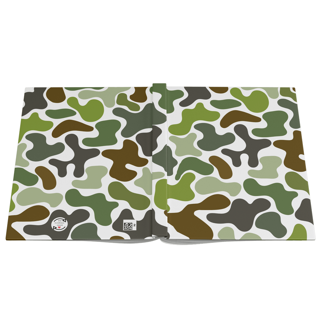 Green Camo Hardcover Notebook Journal - The Kindness Cause