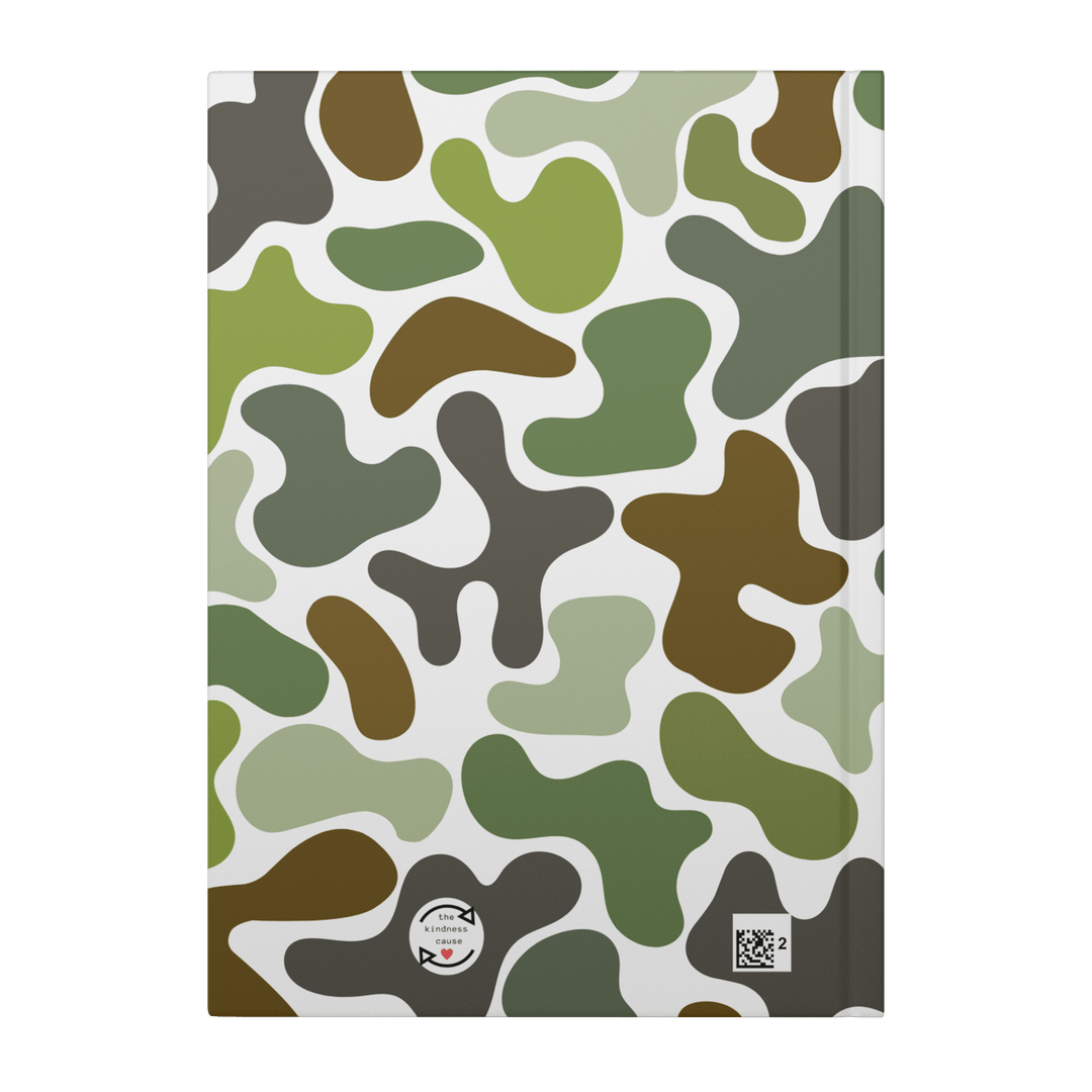 Green Camo Hardcover Notebook Journal - The Kindness Cause