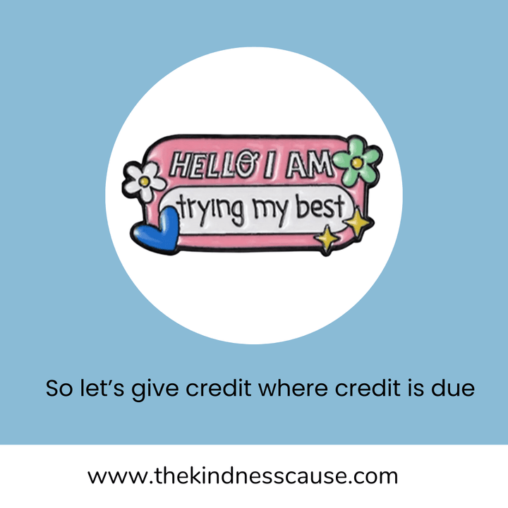 Hello I Am Trying My Best Enamel Lapel Pin - The Kindness Cause