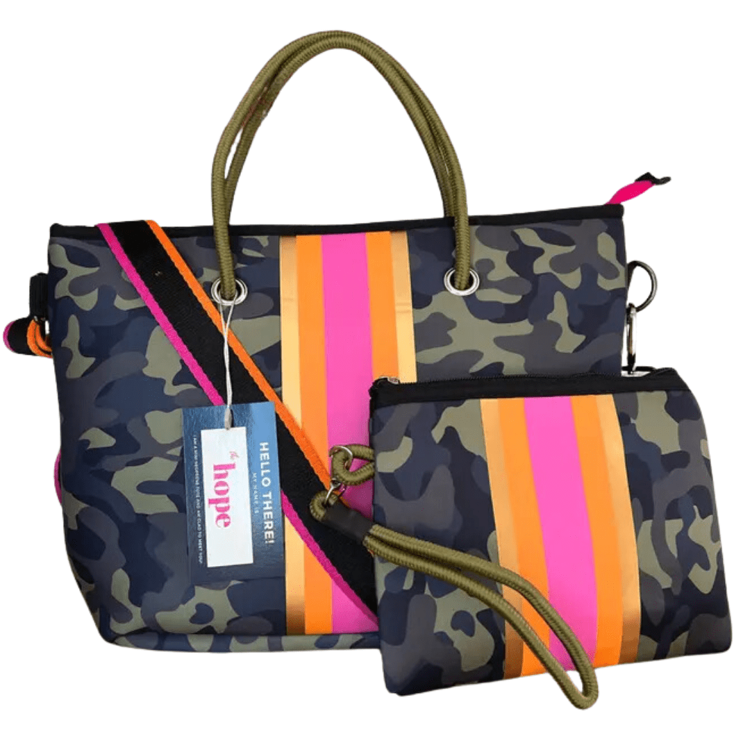 Hope Camo Mini Neoprene Tote and Wristlet - The Kindness Cause