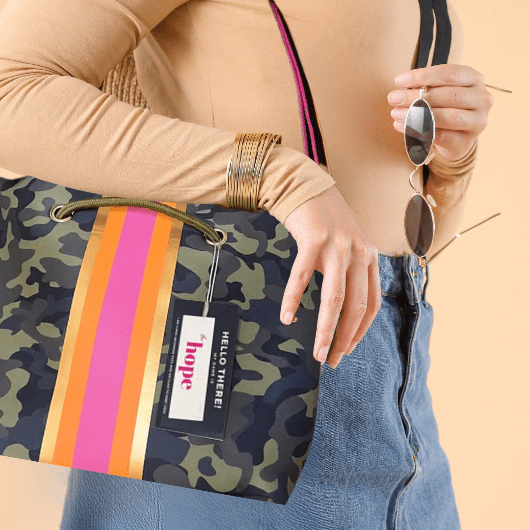 Hope Camo Mini Neoprene Tote and Wristlet - The Kindness Cause