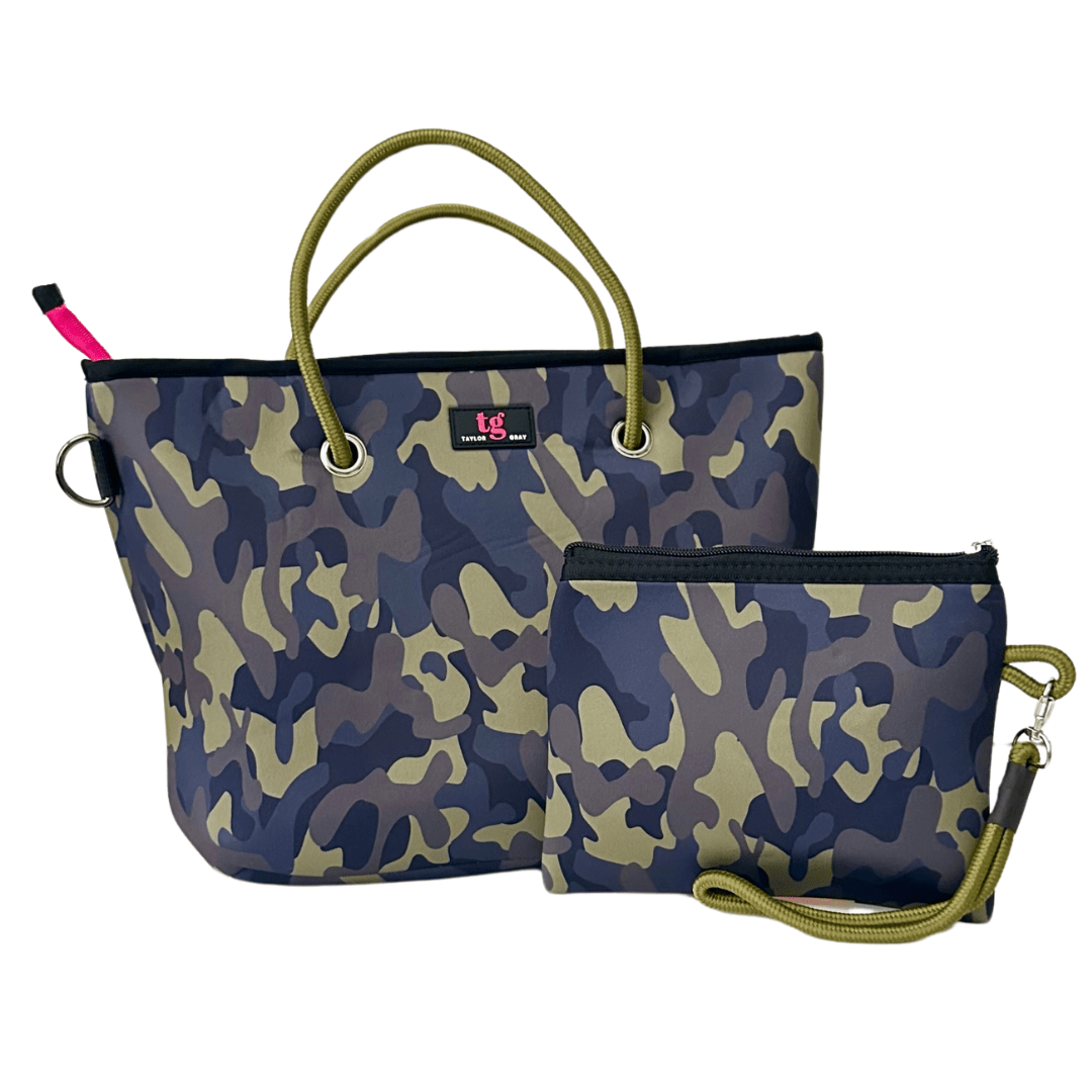 Hope Camo Mini Neoprene Tote and Wristlet - The Kindness Cause