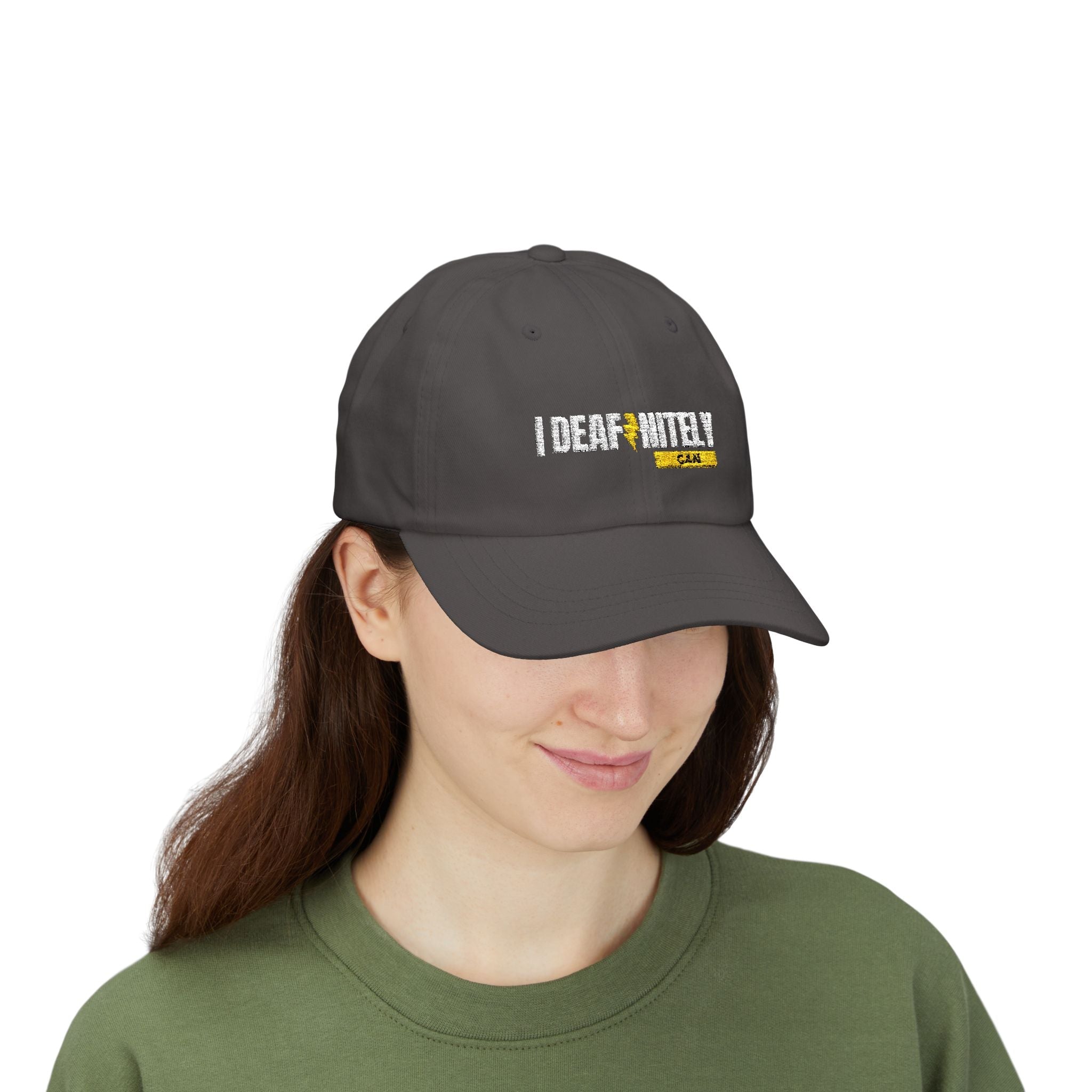 I Deafinitely Can Embroidered Classic Dad Cap - The Kindness Cause