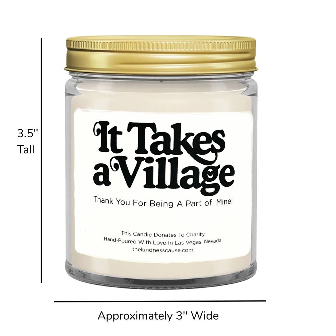 It Takes A Village Bamboo Coconut Kindness Candle - The Kindness Cause