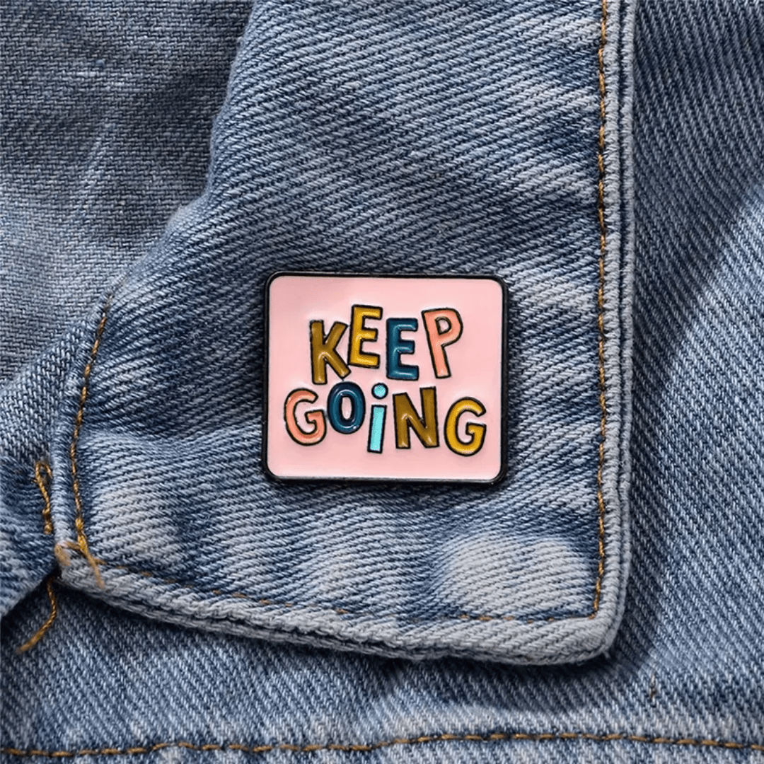 Keep Going Pink Enamel Lapel Pin - The Kindness Cause