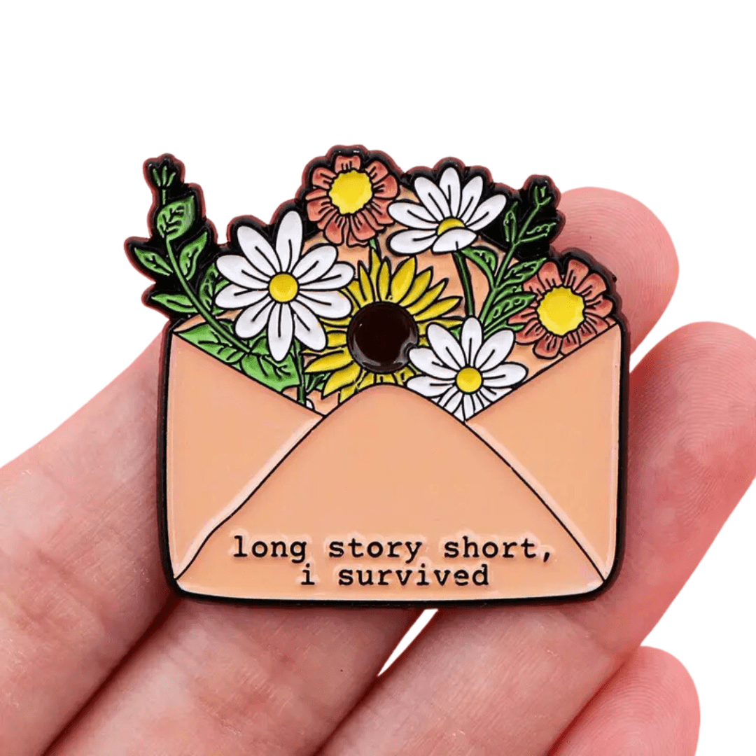 Long Story Short, I Survived Enamel Lapel Pin - The Kindness Cause