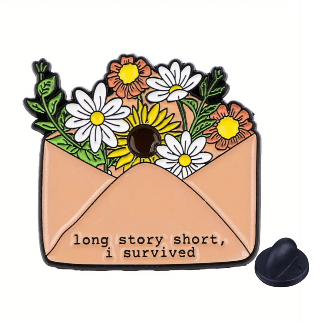 Long Story Short, I Survived Enamel Lapel Pin - The Kindness Cause