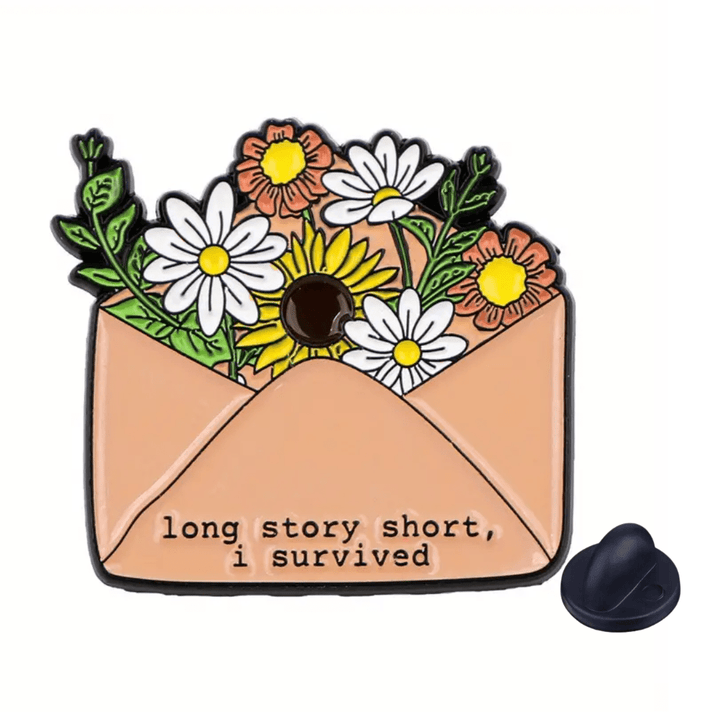 Long Story Short, I Survived Enamel Lapel Pin - The Kindness Cause