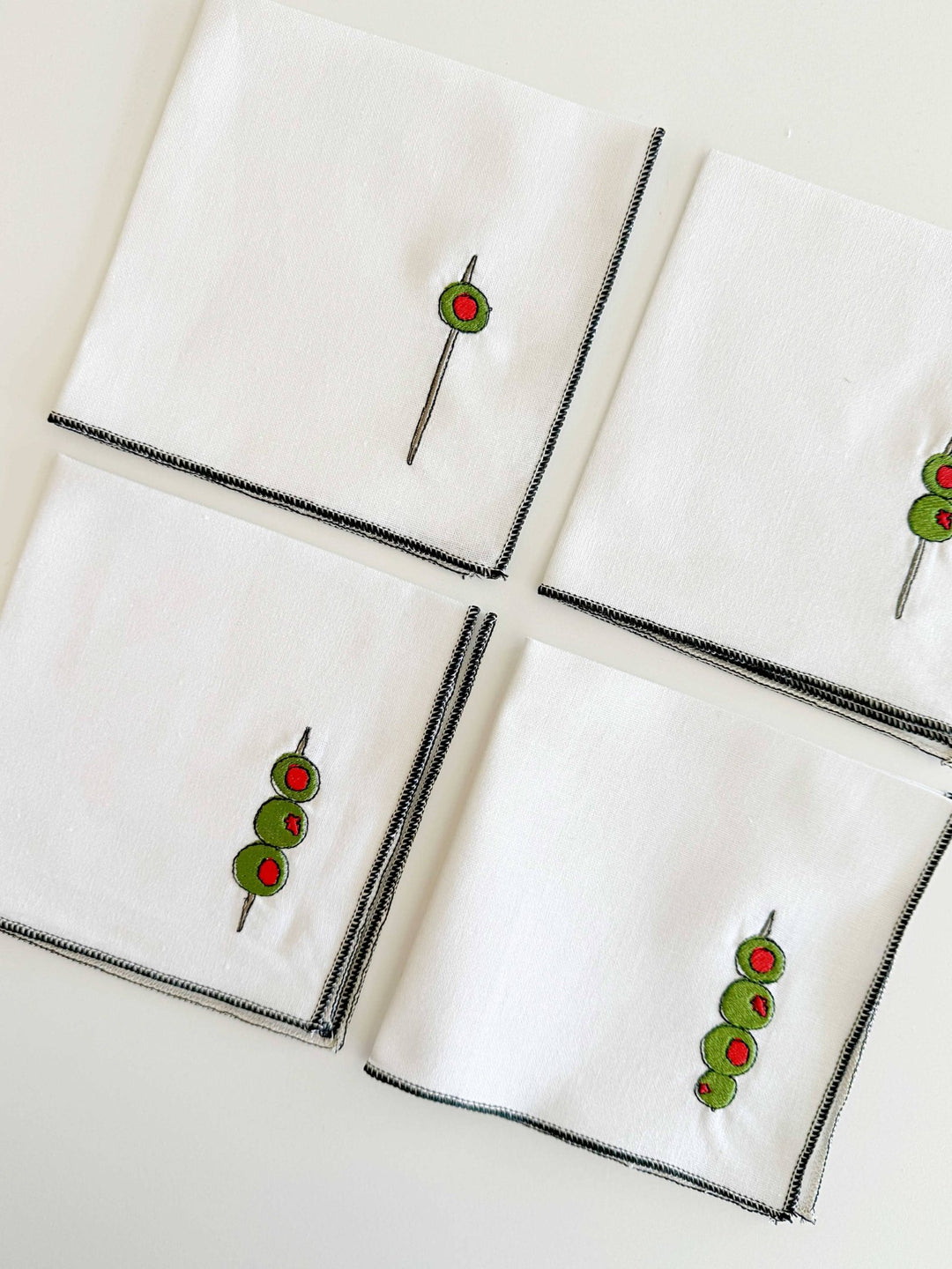 Martini Olive Cocktail Napkins, Set of Four - The Kindness Cause
