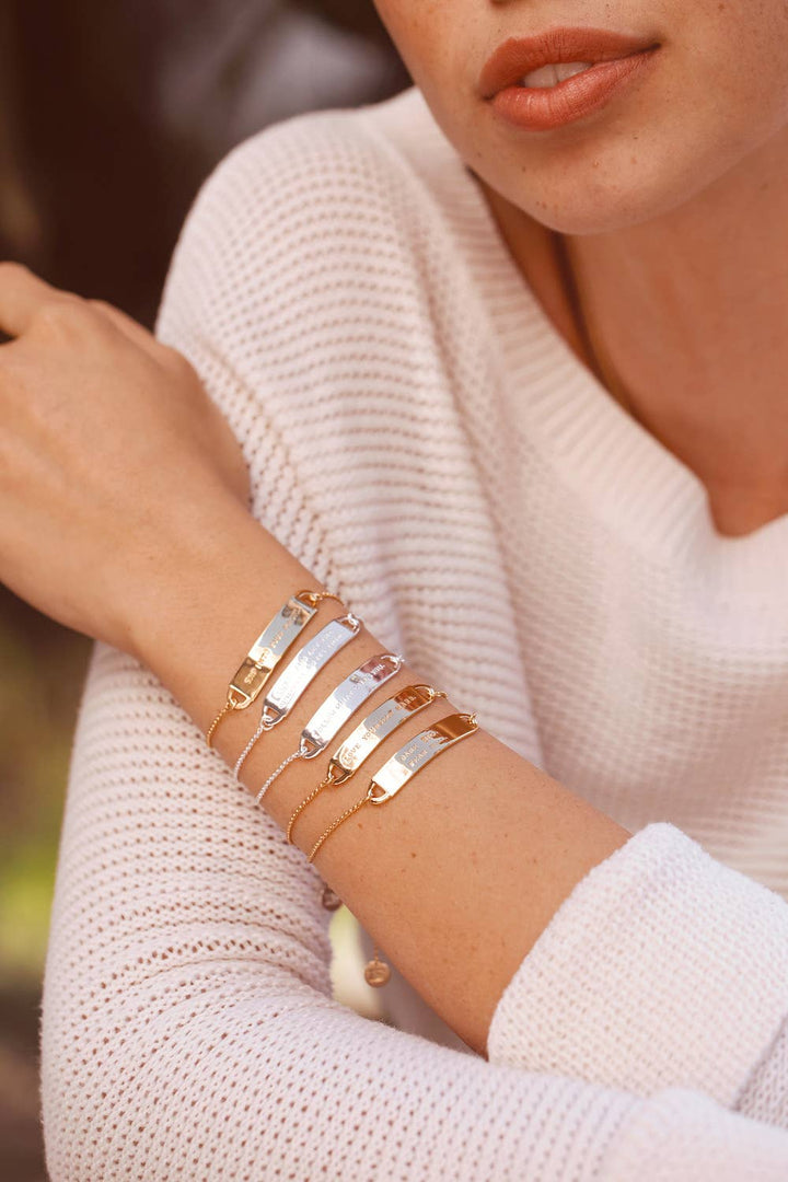 Mini Fortune Bracelet: Let Go And Let The Universe in Gold - The Kindness Cause