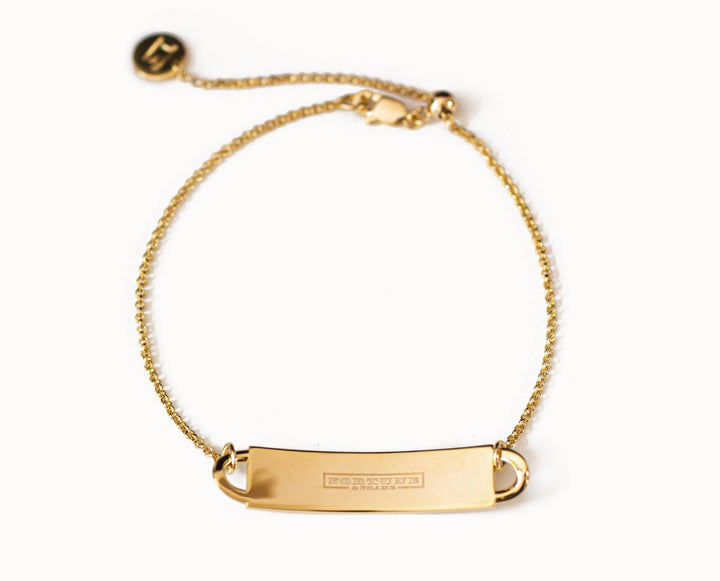Mini Fortune Bracelet: Let Go And Let The Universe in Gold - The Kindness Cause
