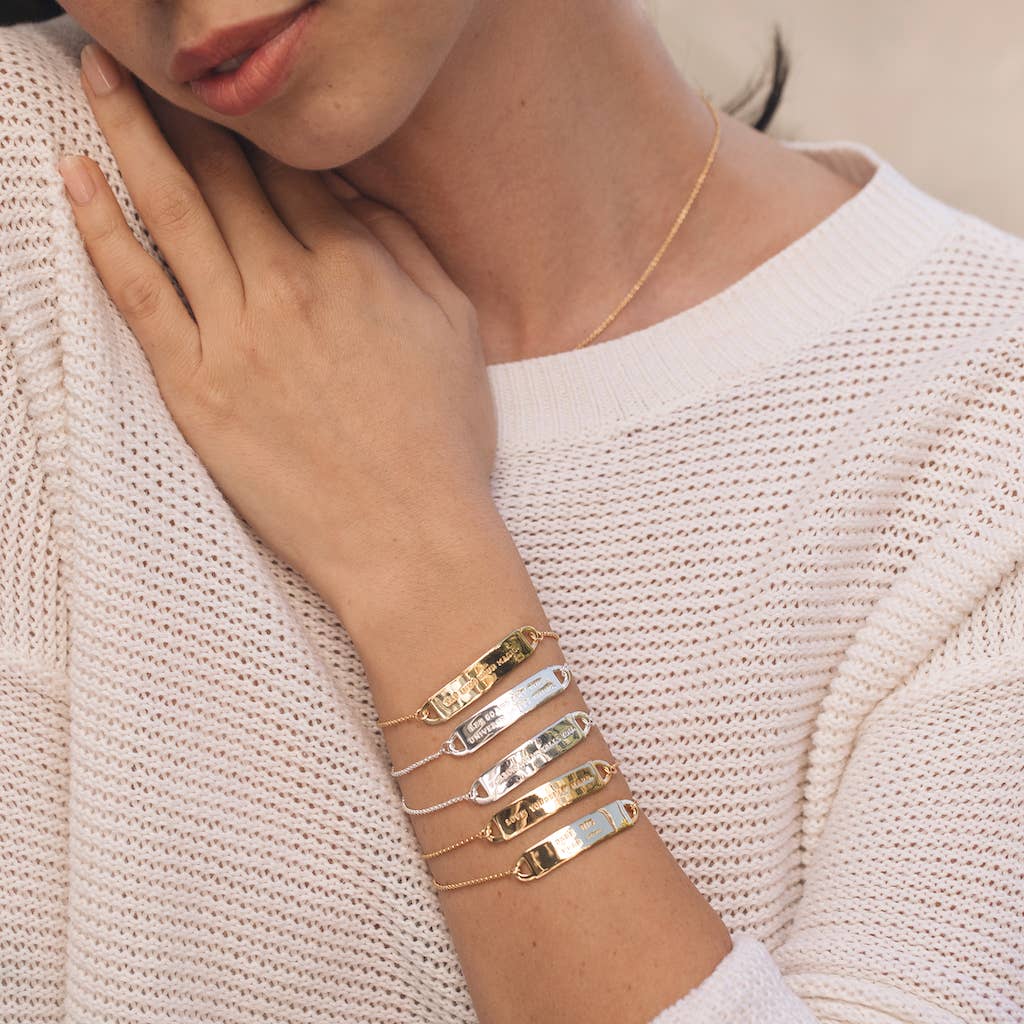 Mini Fortune Bracelet: Let Go And Let The Universe in Gold - The Kindness Cause