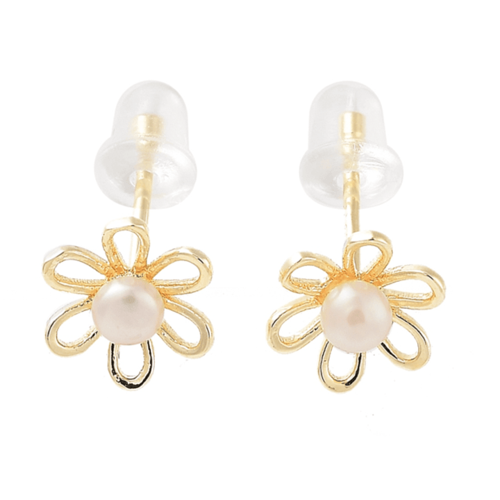 Natural Pearl Flower Mini Stud Earrings - The Kindness Cause