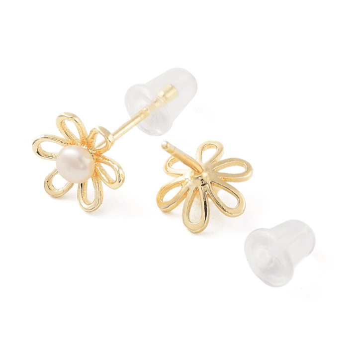 Natural Pearl Flower Mini Stud Earrings - The Kindness Cause