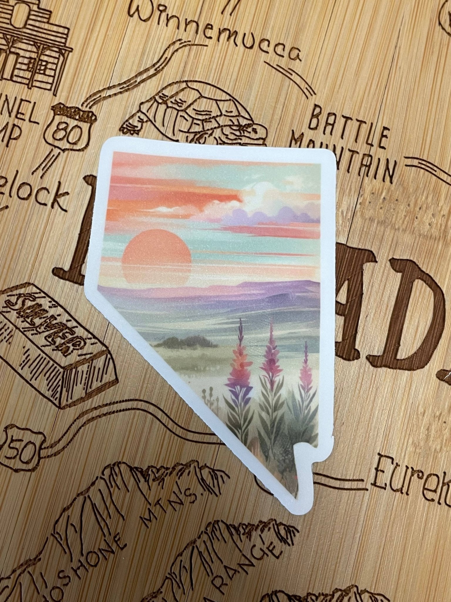 Nevada Sunset Sticker  - The Kindness Cause