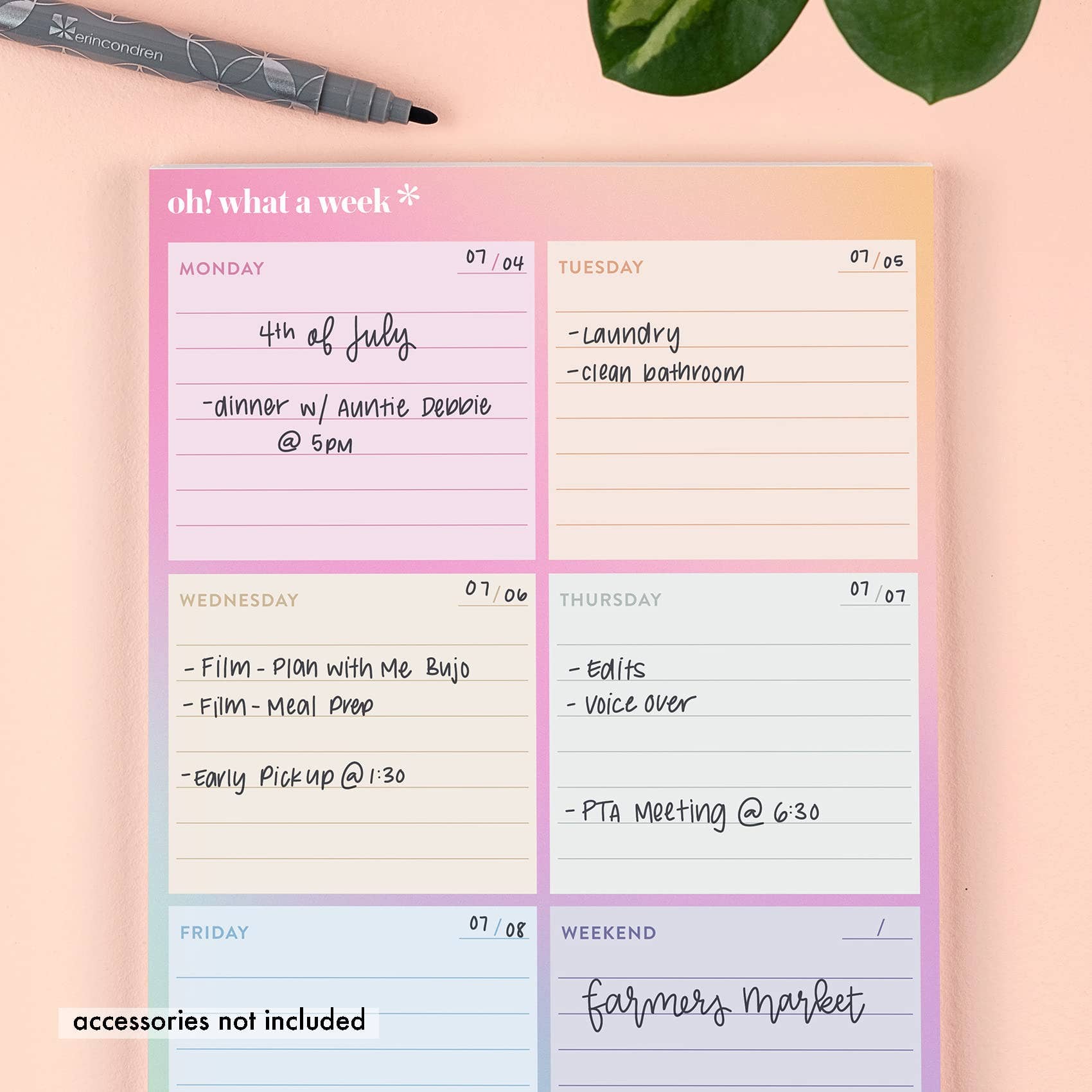 Oh! What A Week Notepad - The Kindness Cause