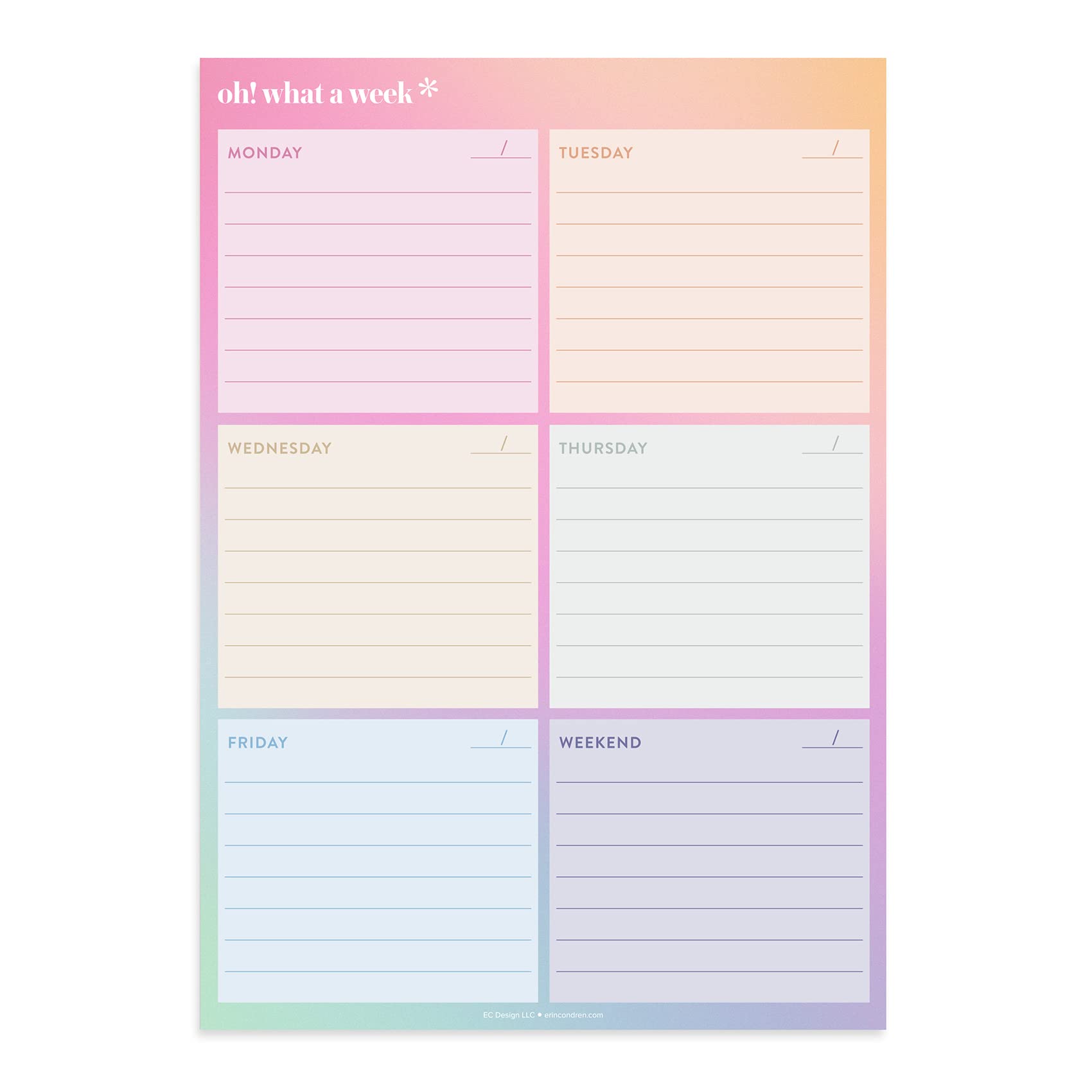 Oh! What A Week Notepad - The Kindness Cause