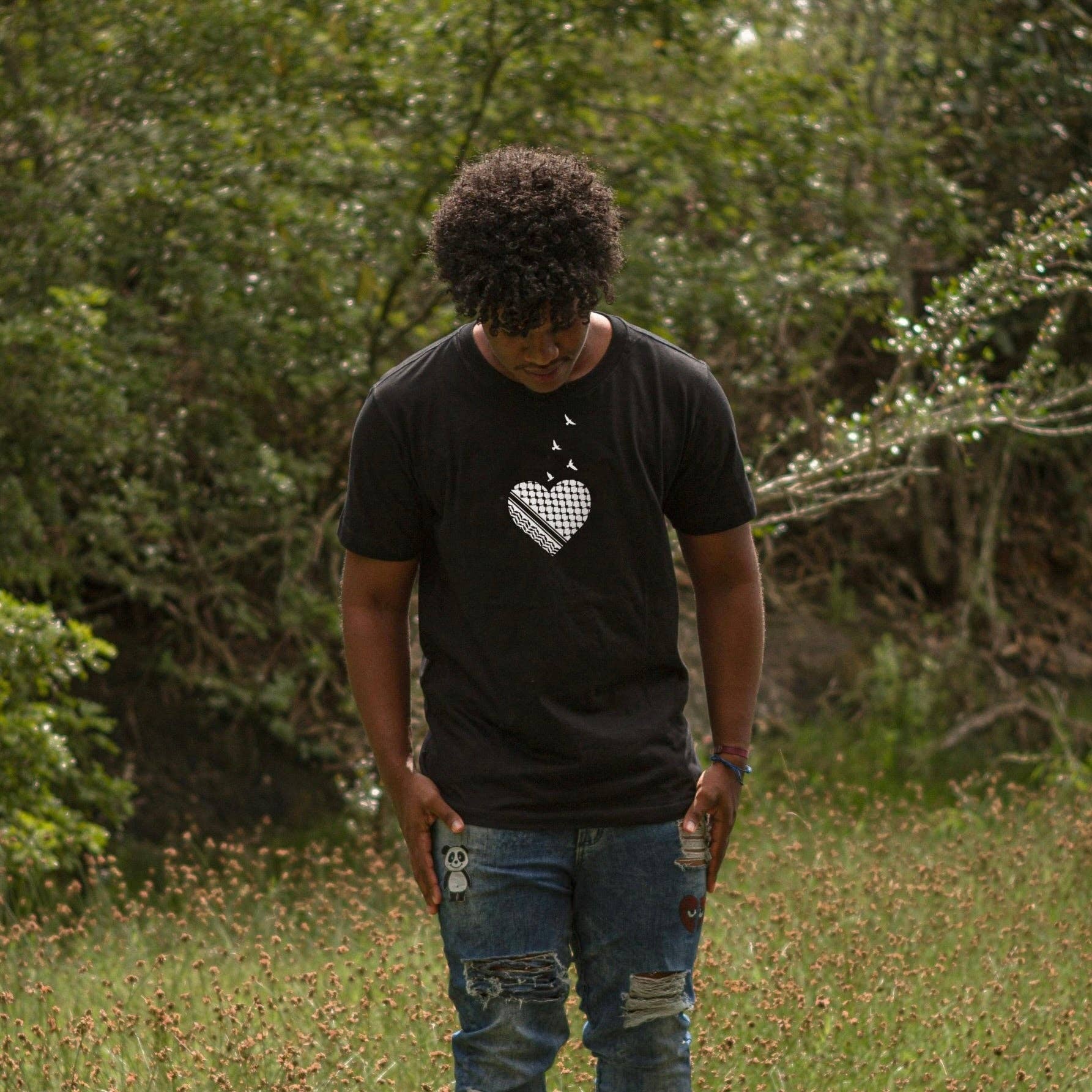 Palestine Heart Unisex Tee - The Kindness Cause