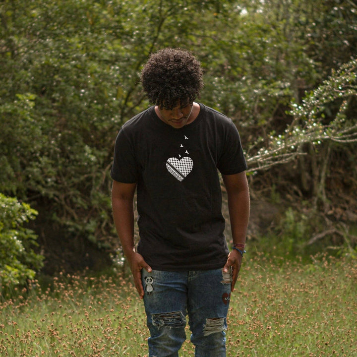 Palestine Heart Unisex Tee - The Kindness Cause