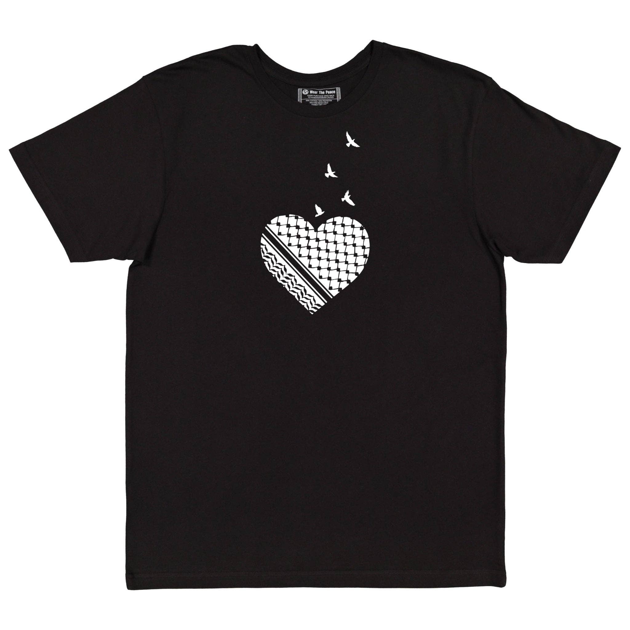 Palestine Heart Unisex Tee - The Kindness Cause