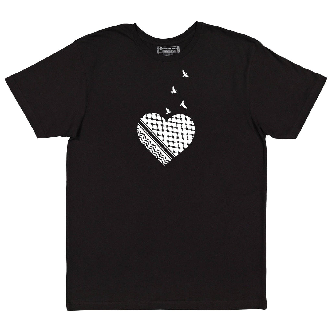 Palestine Heart Unisex Tee - The Kindness Cause
