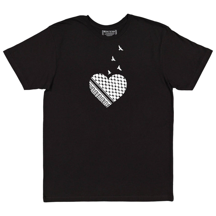 Palestine Heart Unisex Tee - The Kindness Cause