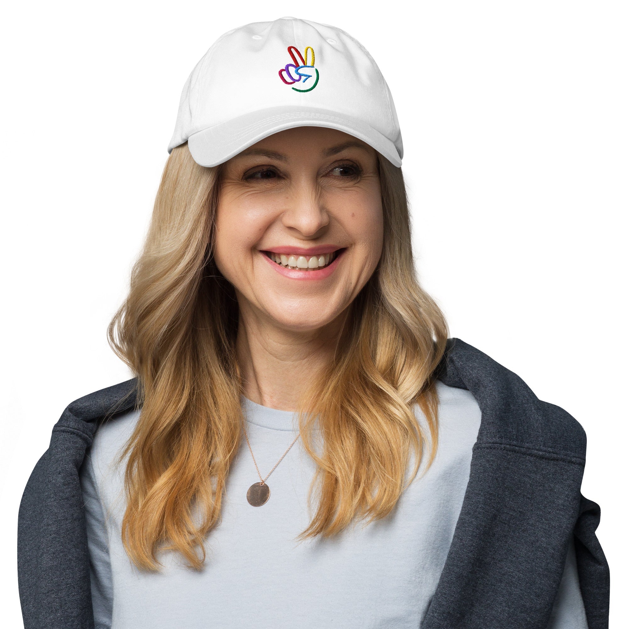 Peace Sign Embroidered Unisex Dad Hat - The Kindness Cause